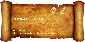 Rummel Lilla névjegykártya